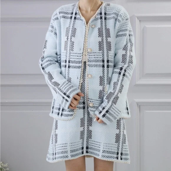 37 MADE IN EUROPE DESIGNER STYLE CHIC COCO JACKET AND SKIRT SET - Picture 2 of 5